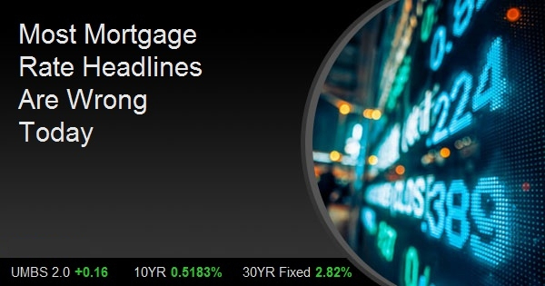 Most Mortgage Rate Headlines Are Wrong Today