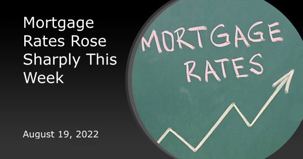 Mortgage Rates Rose Sharply This Week
