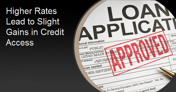 Higher Rates Lead to Slight Gains in Credit Access