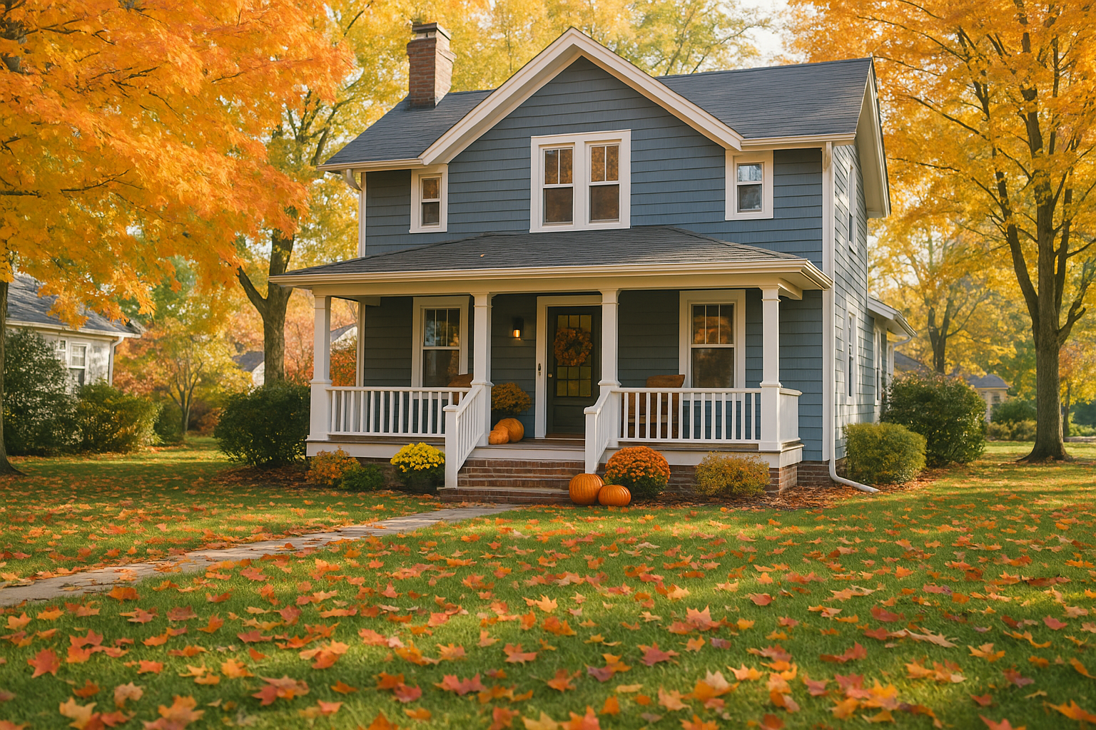 A happy family looking at homes with a mortgage loan officer, symbolizing home buying guidance.