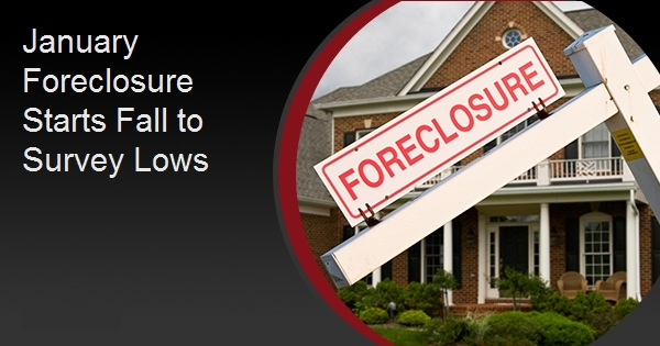 January Foreclosure Starts Fall to Survey Lows