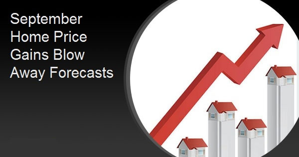 September Home Price Gains Blow Away Forecasts