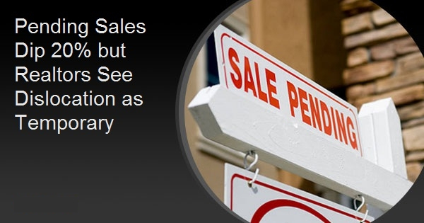 Pending Sales Dip 20% but Realtors See Dislocation as Temporary