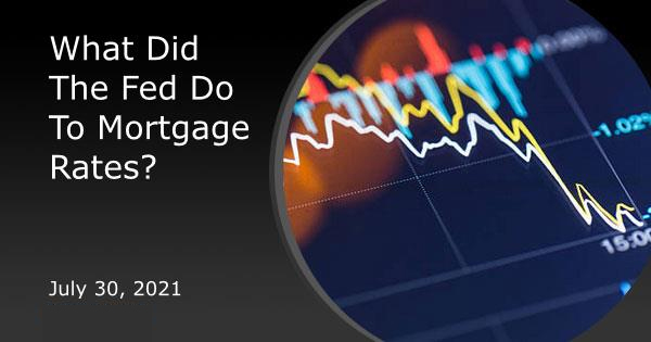 What Did The Fed Do To Mortgage Rates?