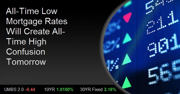 All-Time Low Mortgage Rates Will Create All-Time High Confusion Tomorrow